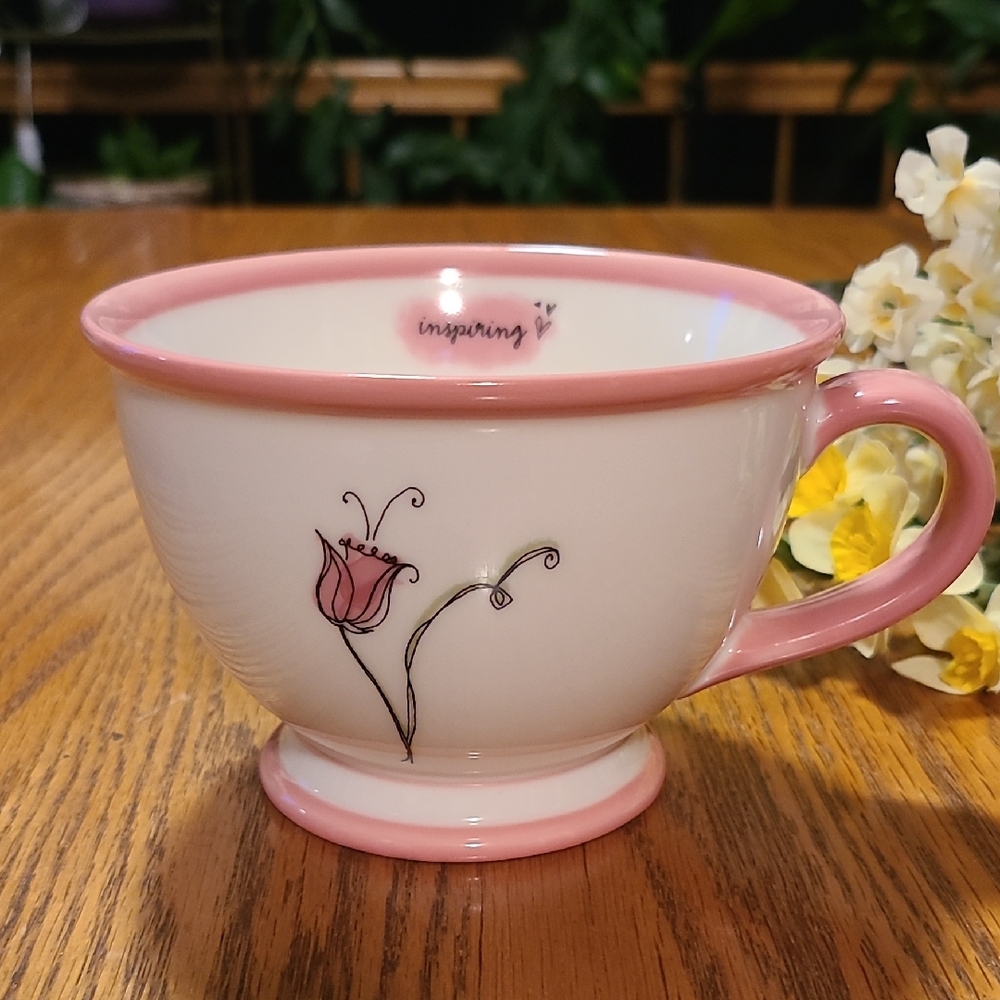 Starbucks Pink And White Tulip Teacup